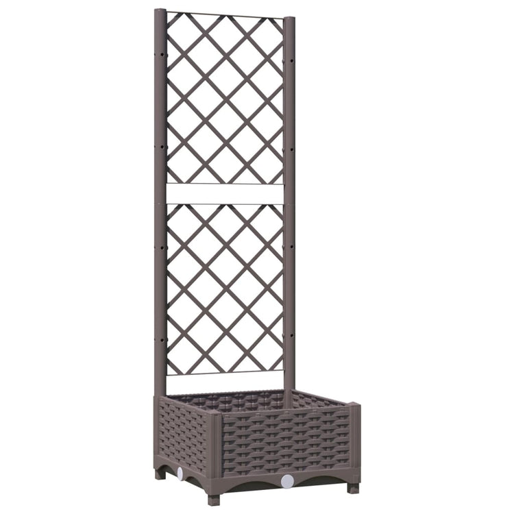 Vidaxl Plannet avec scolarisé 40x40x121,5 cm Brun polypropène