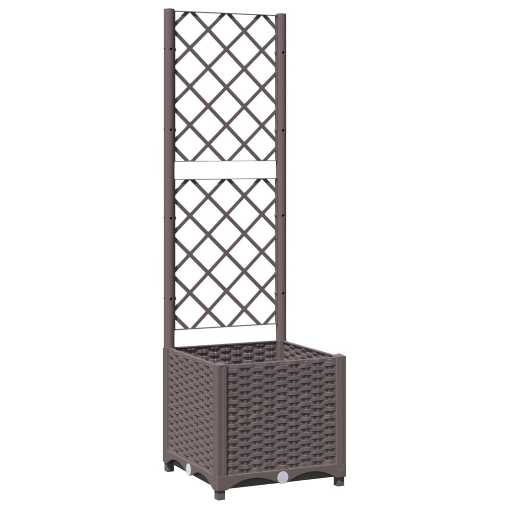 Vidaxl Plannet avec scolarisé 40x40x136 cm Brown en polypropène