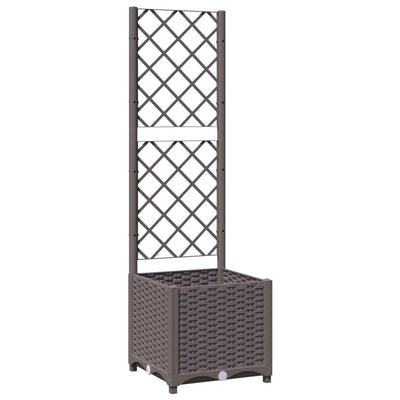 Vidaxl Plannet avec scolarisé 40x40x136 cm Brown en polypropène