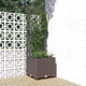 Vidaxl Plannet avec scolarisé 40x40x136 cm Brown en polypropène