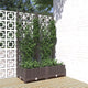 Planteur Vidaxl avec slat 80x40x121,5 cm en brun polypropène