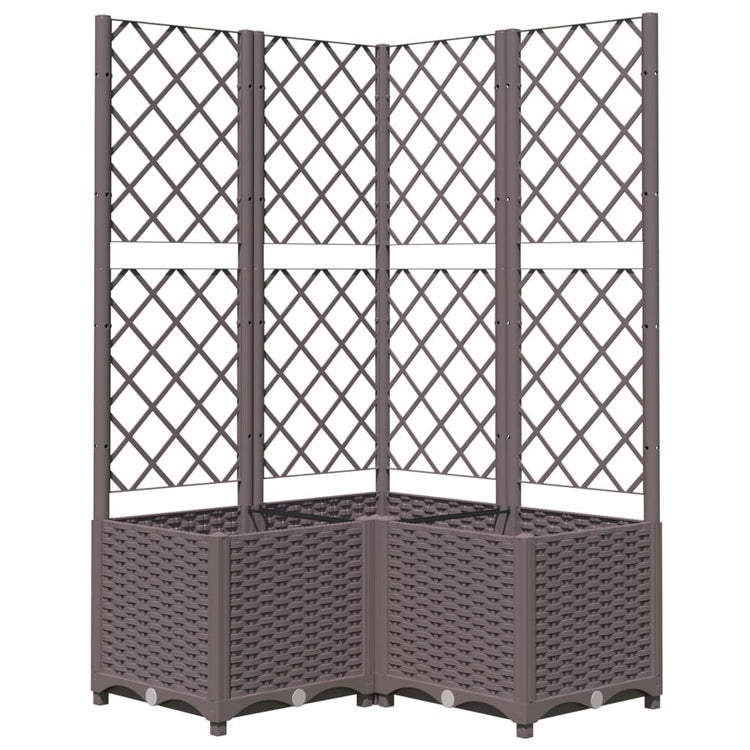 Boîte de planification Vidaxl avec SLAT 80x80x136 cm Brun polypropène