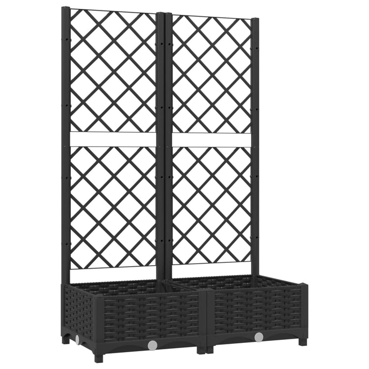 Boîte de planification Vidaxl avec Slat 80x40x121.5 cm Black en polypropène