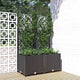 Planteur vidaxl avec slat 80x40x136 cm en polypropène noir