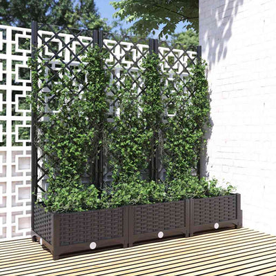 Vidaxl Planning Boîte avec scolarisé 120x40x121,5 cm Black en polypropène