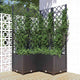 Boîte de planification Vidaxl avec Slat 80x80x136 cm Black en polypropène