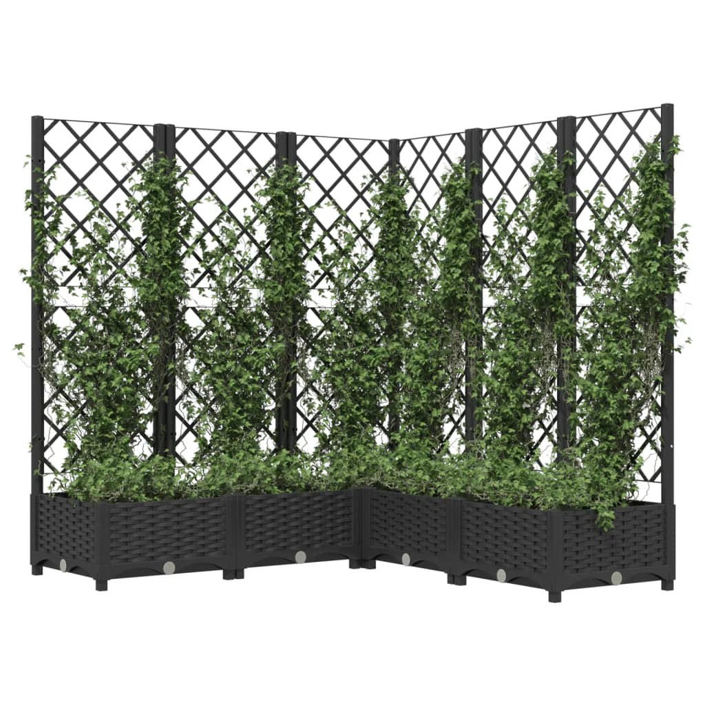 Vidaxl Plannet avec scolarisé 120x120x121.5 cm Black en polypropène