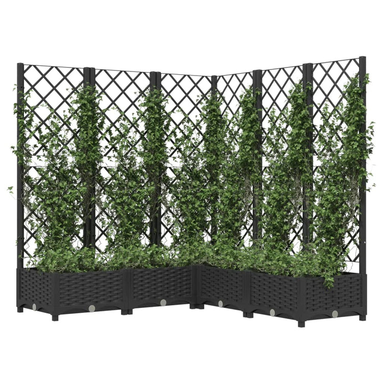 Vidaxl Plannet avec scolarisé 120x120x121.5 cm Black en polypropène