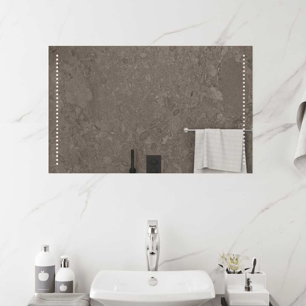 Miroir de salle de bain Vidaxx LED 80x50 cm