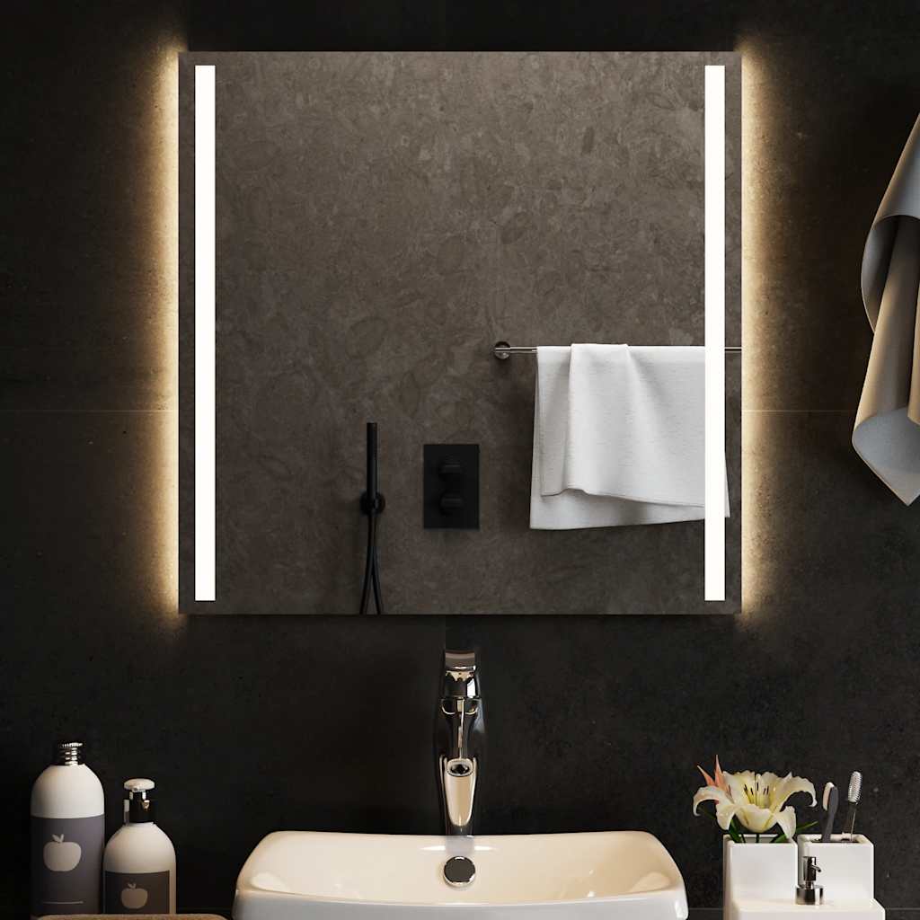 Miroir de salle de bain Vidaxl LED 60x60 cm