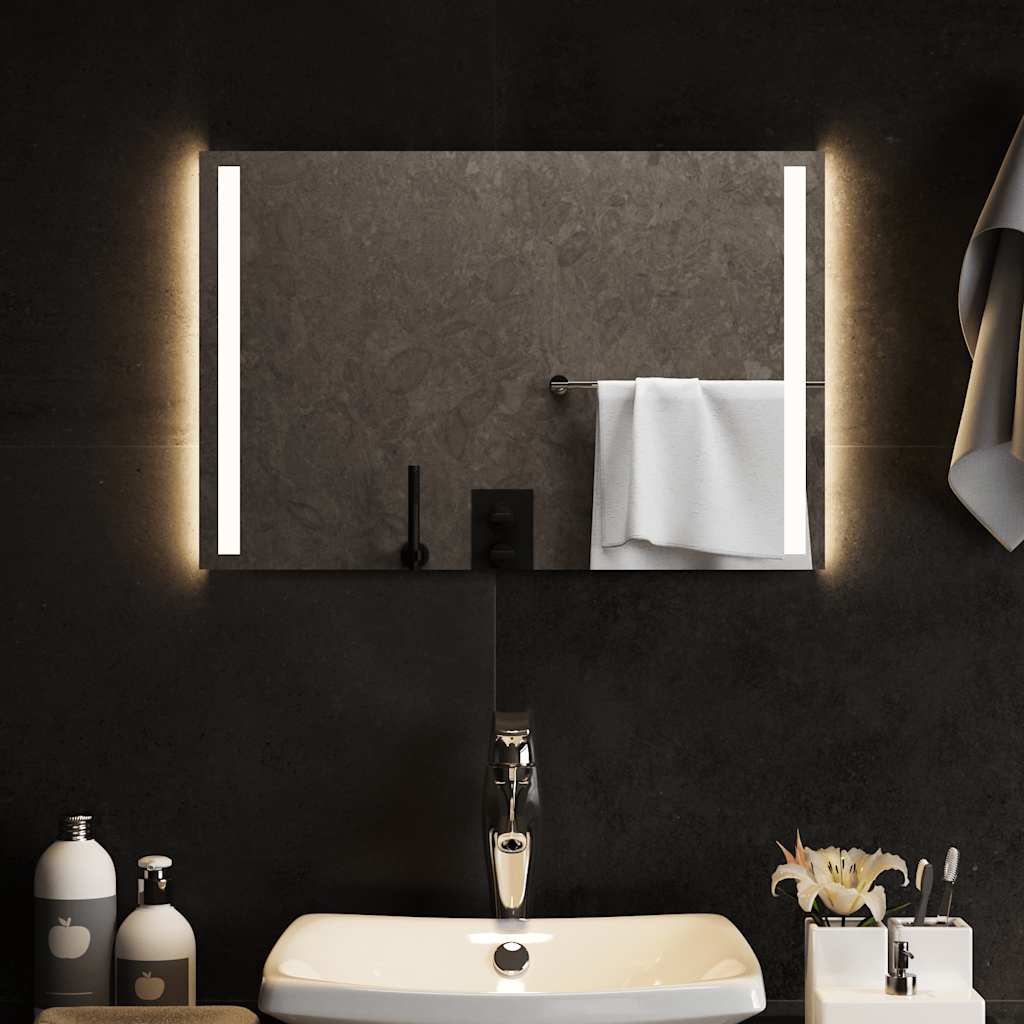 Miroir de salle de bain Vidaxl LED 60x40 cm