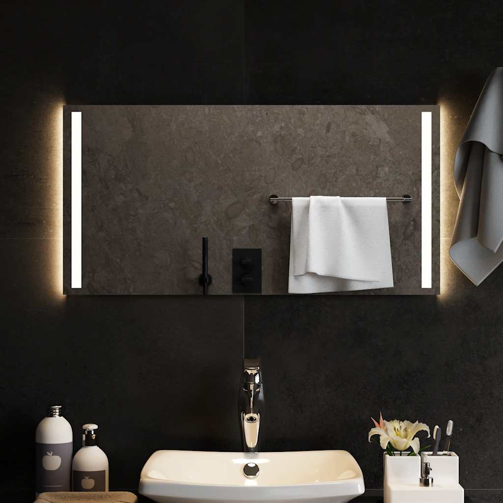 Miroir de salle de bain Vidaxl LED 80x40 cm