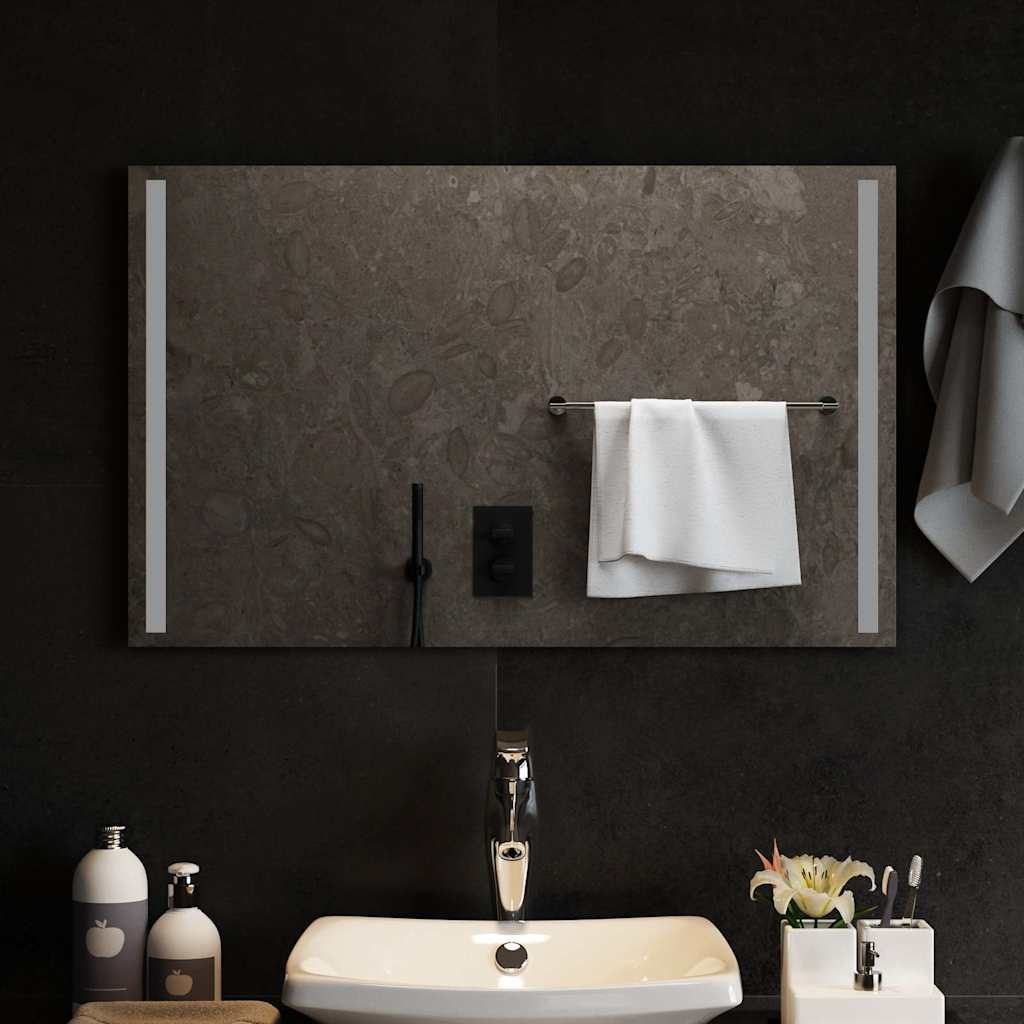 Miroir de salle de bain Vidaxl LED 80x50 cm