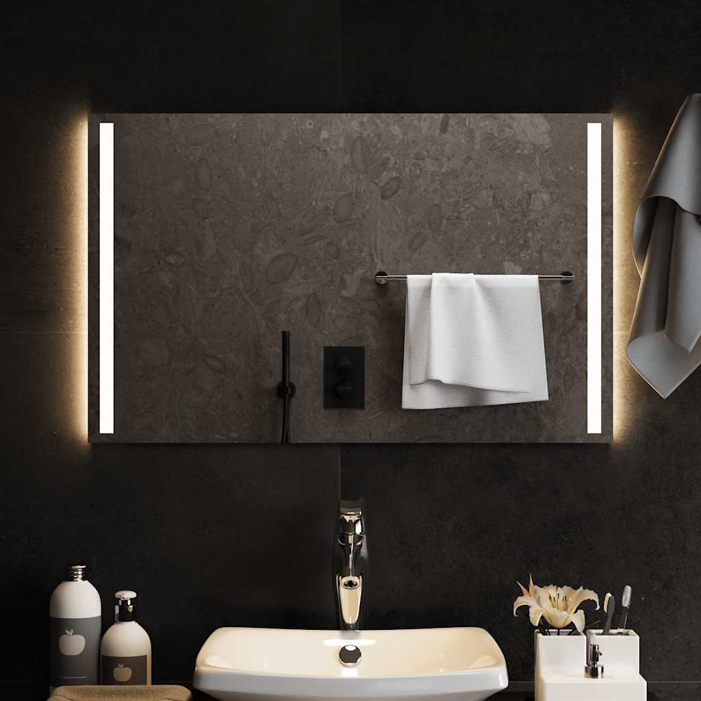 Miroir de salle de bain Vidaxl LED 80x50 cm