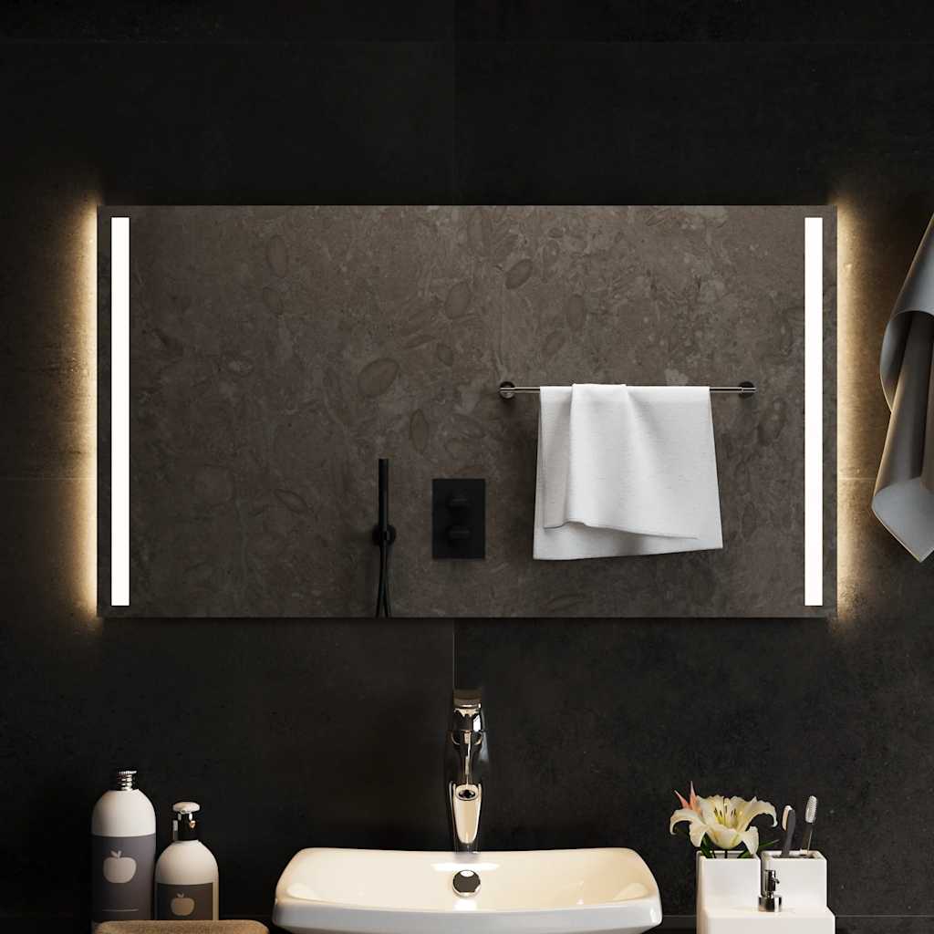Miroir de salle de bain Vidaxl LED 90x50 cm