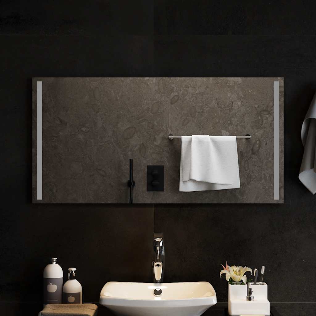 Miroir de salle de bain Vidaxl LED 100x50 cm