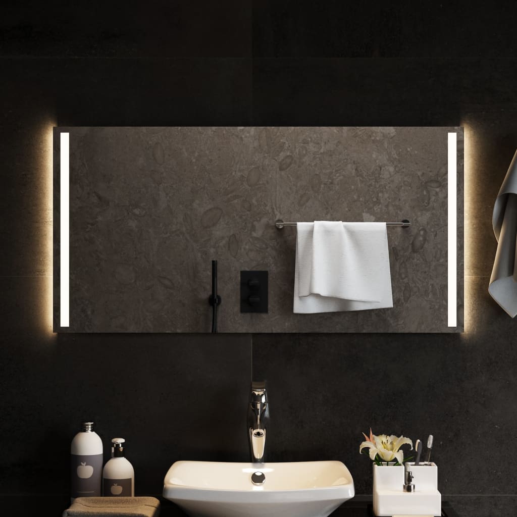Miroir de salle de bain Vidaxl LED 100x50 cm