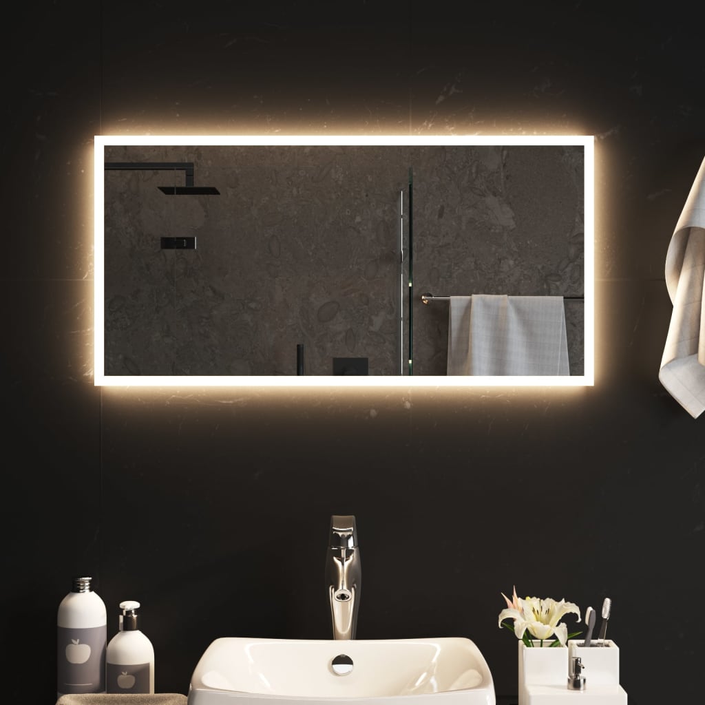Miroir de salle de bain Vidaxl LED 80x40 cm