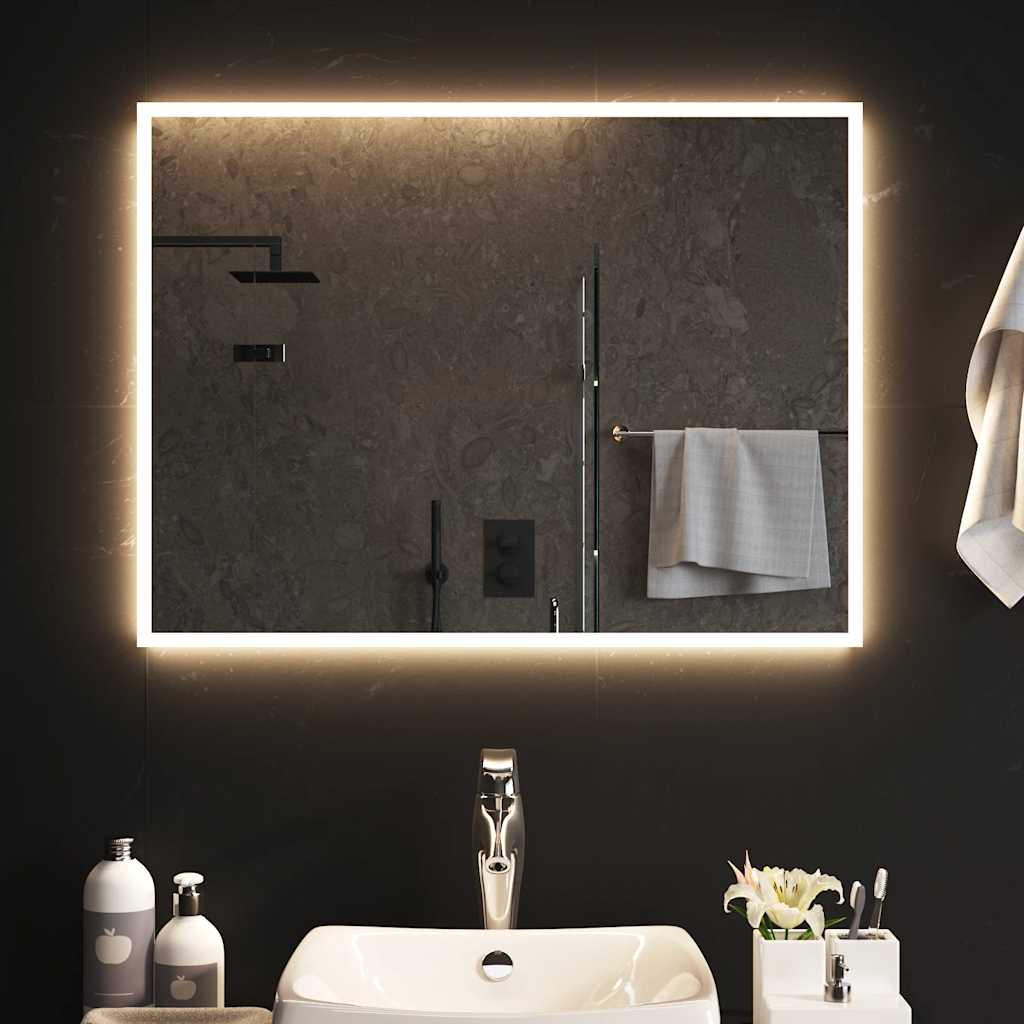 Miroir de salle de bain Vidaxl LED 80x60 cm