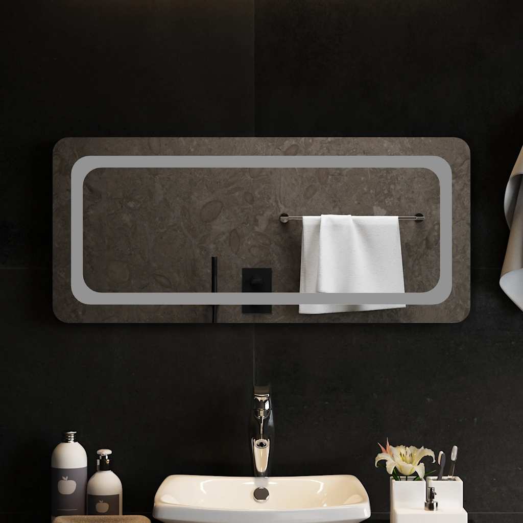 Miroir de salle de bain Vidaxl LED 90x40 cm