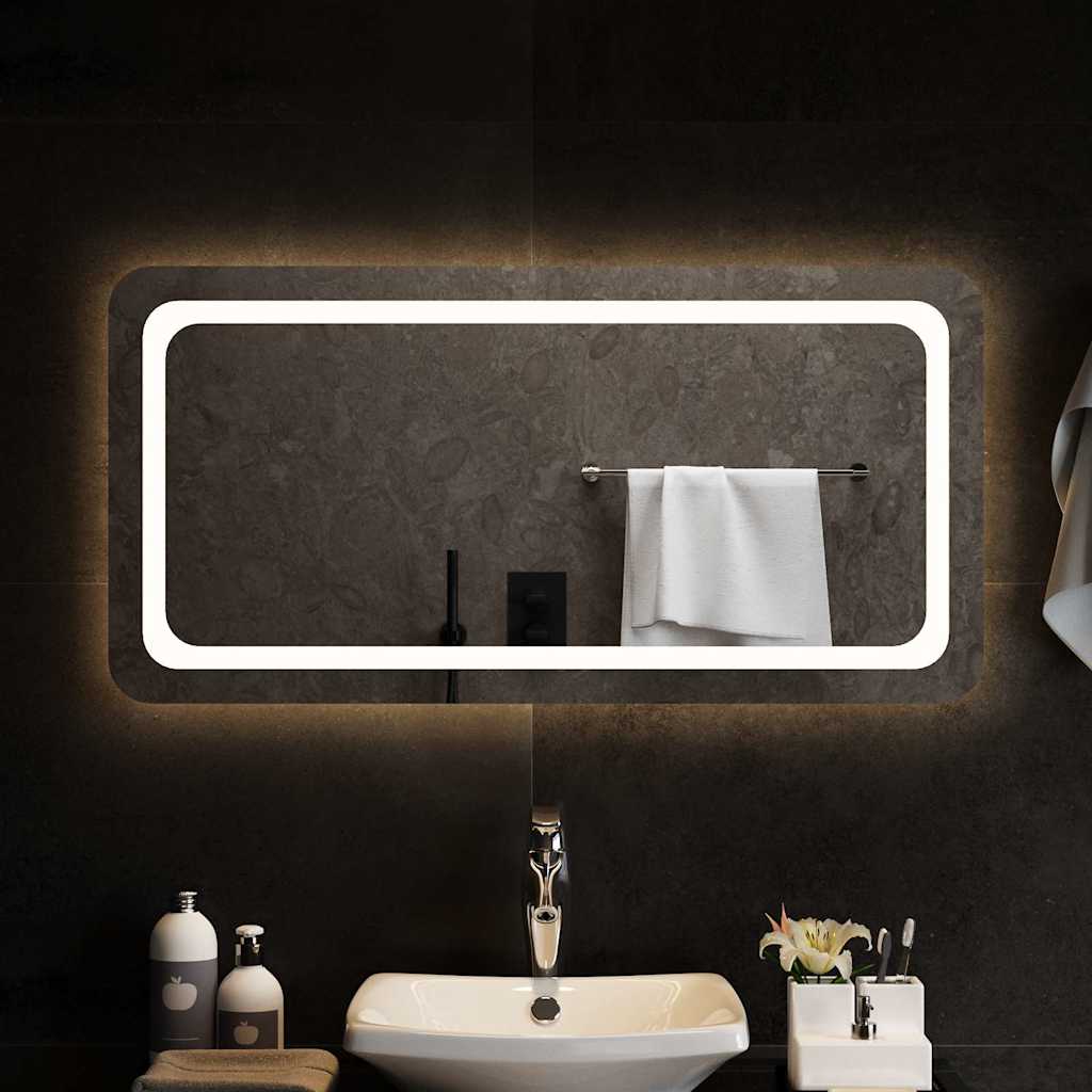 Miroir de salle de bain Vidaxl LED 100x50 cm