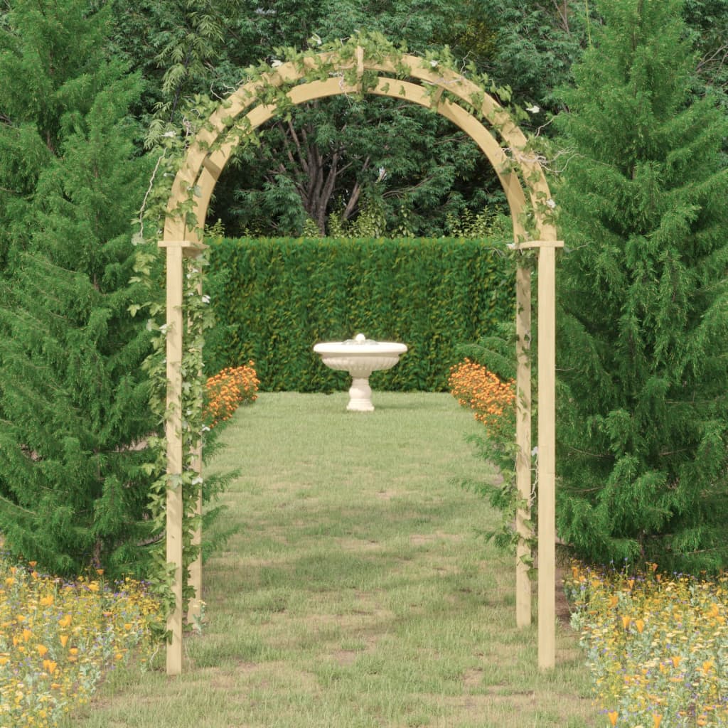 Vidaxl boog 141x97x243 cm Pine solide imprégnée