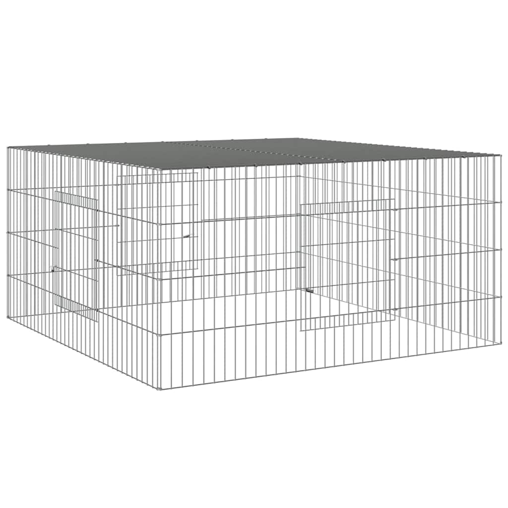 Vidaxl Cage de lapin 110x110x55 cm fer galvanisé