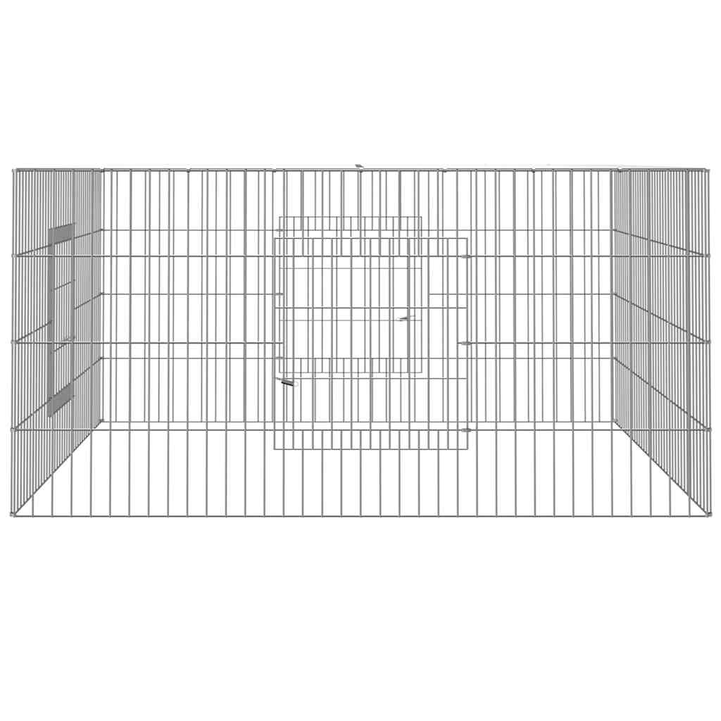 Vidaxl Cage de lapin 110x110x55 cm fer galvanisé