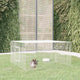 Vidaxl Cage de lapin 110x110x55 cm fer galvanisé