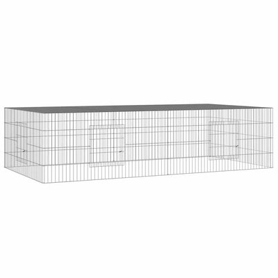Cage de lapin vidaxl avec 2 panneaux 220x110x55 cm fer galvanisé