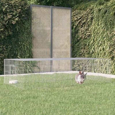 Cage de lapin vidaxl avec 2 panneaux 220x110x55 cm fer galvanisé