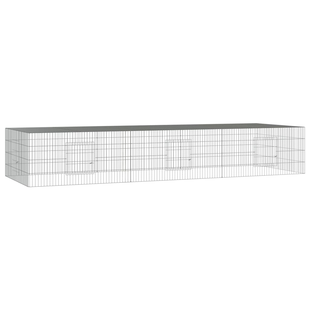 Cage de lapin vidaxl avec 3 panneaux 325x109x54 cm fer galvanisé