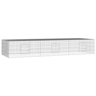 Cage de lapin vidaxl avec 3 panneaux 325x109x54 cm fer galvanisé