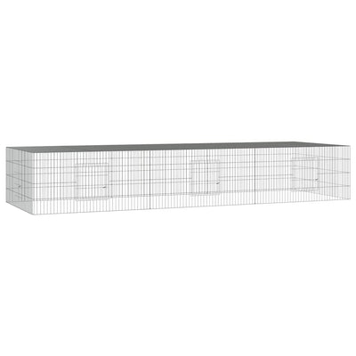 Cage de lapin vidaxl avec 3 panneaux 325x109x54 cm fer galvanisé