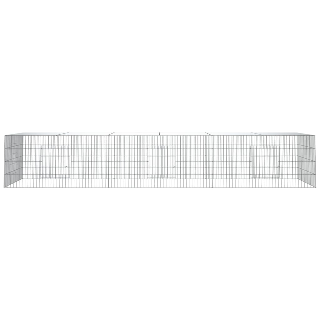 Cage de lapin vidaxl avec 3 panneaux 325x109x54 cm fer galvanisé