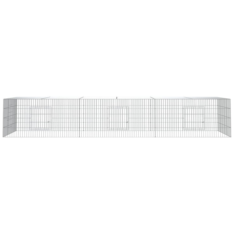 Cage de lapin vidaxl avec 3 panneaux 325x109x54 cm fer galvanisé