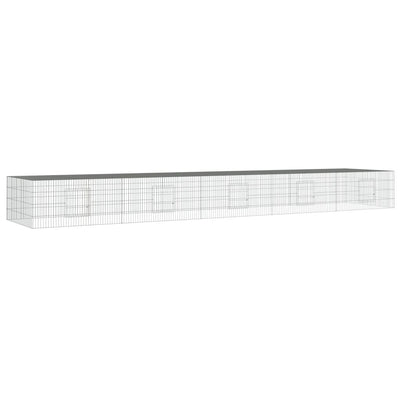 Cage de lapin vidaxl avec 5 panneaux 541x109x54 cm fer galvanisé