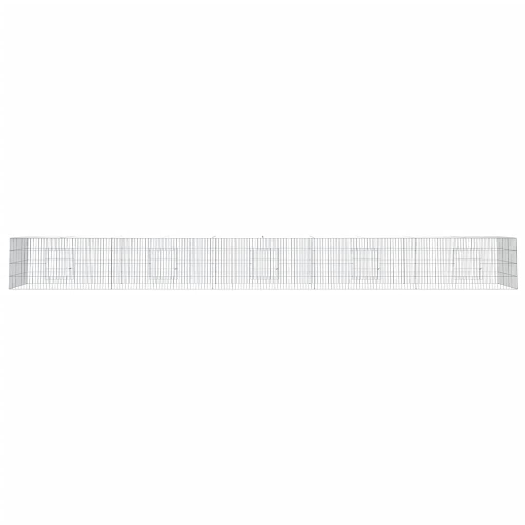 Cage de lapin vidaxl avec 5 panneaux 541x109x54 cm fer galvanisé