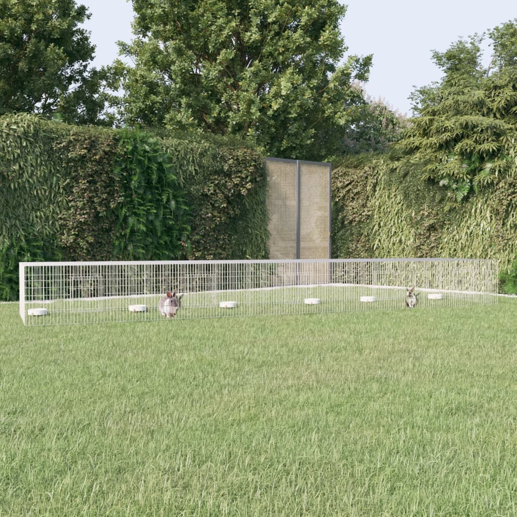 Cage de lapin vidaxl avec 5 panneaux 541x109x54 cm fer galvanisé
