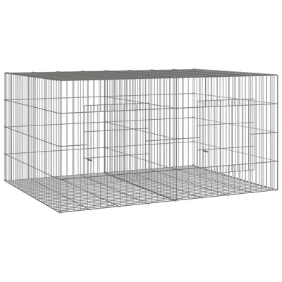 Cage de lapin vidaxl avec 2 panneaux 110x79x54 cm fer galvanisé