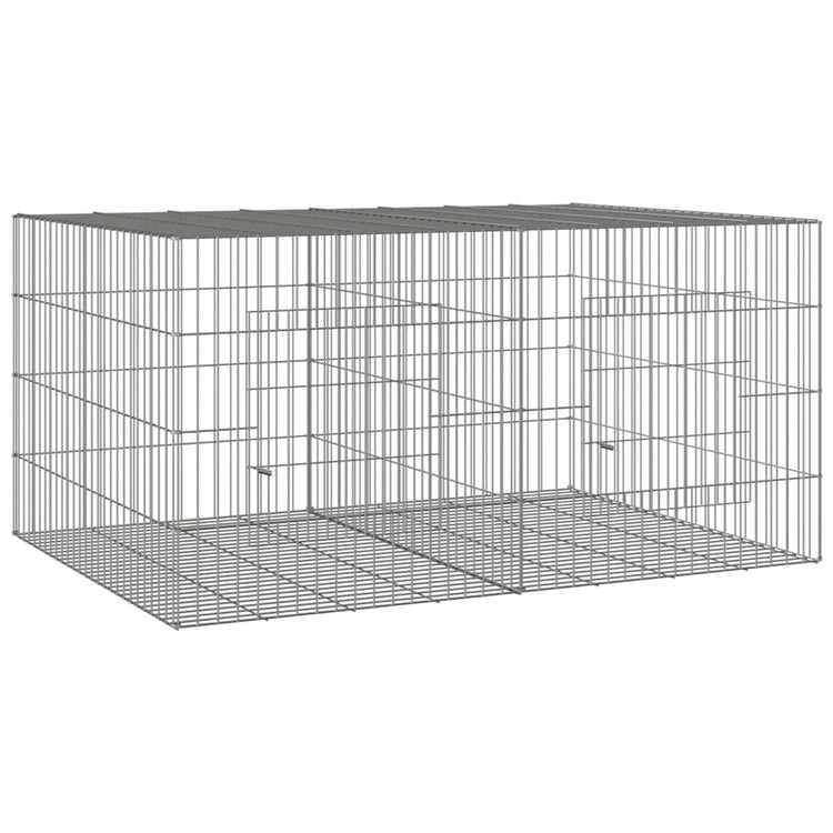 Cage de lapin vidaxl avec 2 panneaux 110x79x54 cm fer galvanisé
