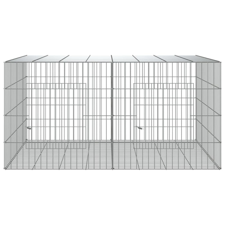 Cage de lapin vidaxl avec 2 panneaux 110x79x54 cm fer galvanisé