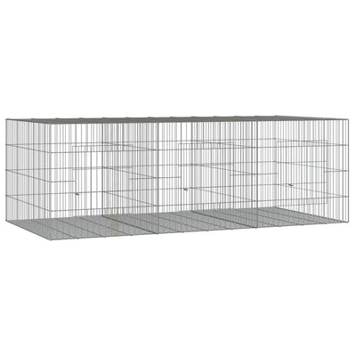 Cage de lapin vidaxl avec 3 panneaux 163x79x54 cm fer galvanisé