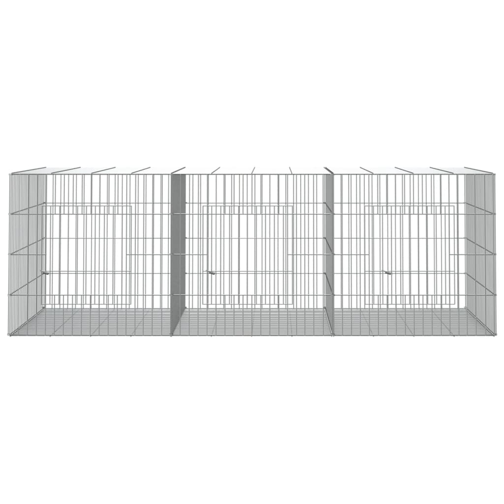 Cage de lapin vidaxl avec 3 panneaux 163x79x54 cm fer galvanisé