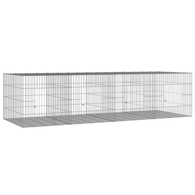 Cage de lapin vidaxl avec 4 panneaux 217x79x54 cm fer galvanisé