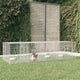 Cage de lapin vidaxl avec 4 panneaux 217x79x54 cm fer galvanisé