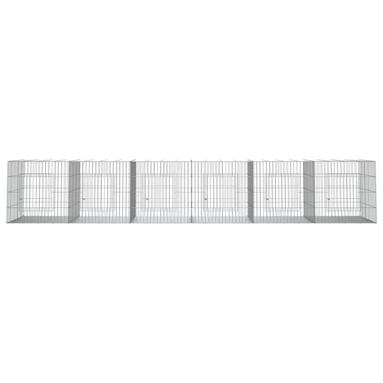 Cage de lapin vidaxl avec 6 panneaux 327x79x54 cm fer galvanisé