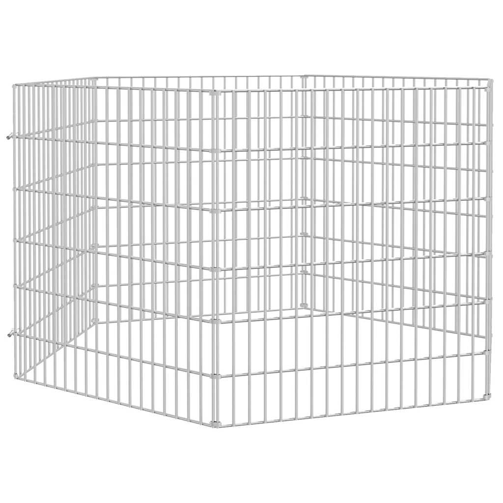 Vidaxl Animal Shelter 6 panneaux 54x60 cm fer galvanisé