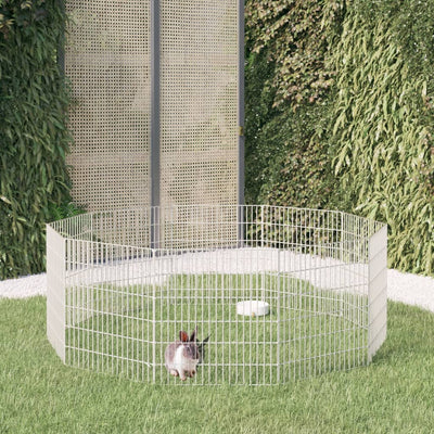 Vidaxl Animal Shelter 10 panneaux 54x60 cm fer galvanisé