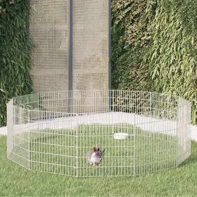 Vidaxl Animal Storage 12 panneaux 54x60 cm fer galvanisé